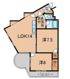 サンメゾン橋本壱番館【2階】の間取り