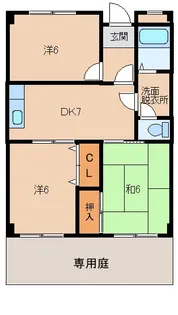 グランディールきのくに【1階】の間取り