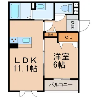 シャーメゾンガーデンズ紀三井寺【2階】の間取り