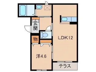 ヴィレッジ三年坂【1階】の間取り