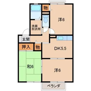 ヴィラフィオーレ【2階】の間取り