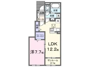 仮)西庄アパートⅡ【1階】の間取り