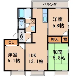 マリポーサ前田【2階】の間取り