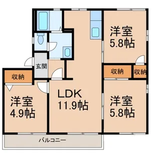 フレグランス今福【2階】の間取り
