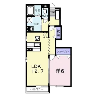 M’sソレイユ【1階】の間取り