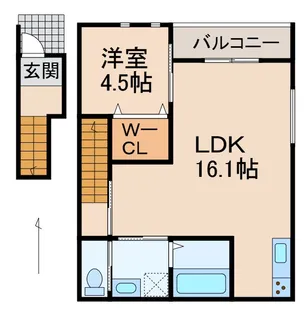 Solis北新【2階】の間取り