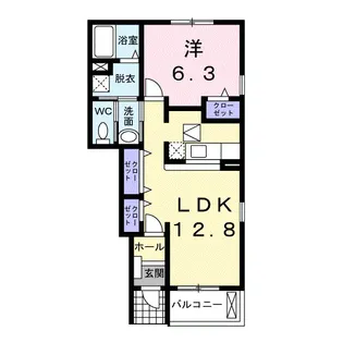 プリートメゾンA【1階】の間取り