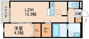 クラウンハイツ木広町A棟【1階】の間取り