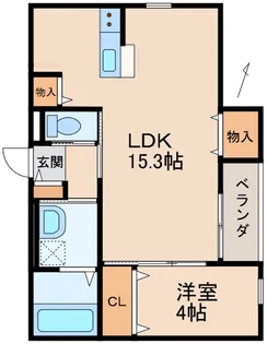 クラウンハイツ木広町A棟【2階】の間取り