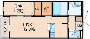クラウンハイツ木広町A棟【2階】の間取り