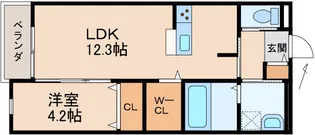 クラウンハイツ木広町A棟【2階】の間取り