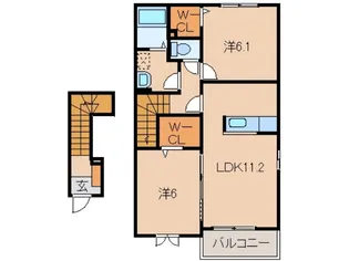 ルーチェ ソラーレⅠ【2階】の間取り