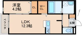 クラウンハイツ木広町A棟【3階】の間取り