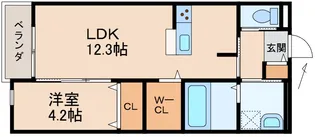 クラウンハイツ木広町A棟【3階】の間取り