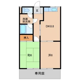 ハイツ大西【1階】の間取り
