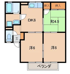 リプルス浜の宮【2階】の間取り