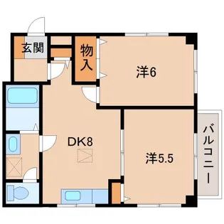 メゾン ド ヴィヴァーチェⅡ【1階】の間取り