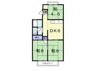 セジュールあきらⅡ【2階】の間取り