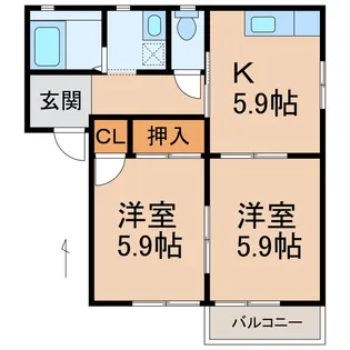 フォーレスローカット【2階】の間取り