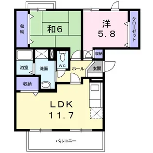 ラフォーレⅡ【1階】の間取り