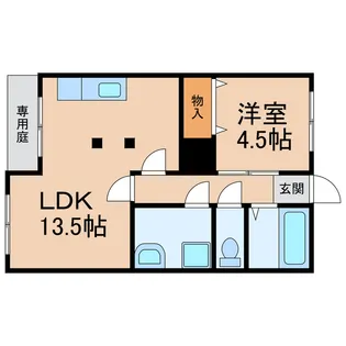 リベルテ打越【1階】の間取り