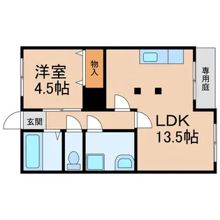 リベルテ打越【1階】の間取り