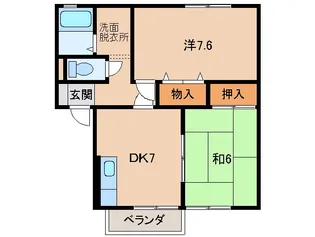 グリーンフル今中【2階】の間取り
