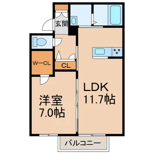 シャーメゾンベルテⅡ【2階】の間取り