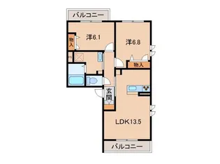 シャーメゾン岩出清水【2階】の間取り