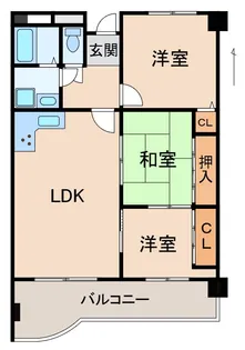パレ・ロワイヤル岩橋【4階】の間取り