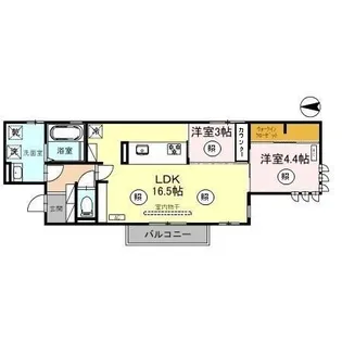 神前ウエストワンズ【2階】の間取り