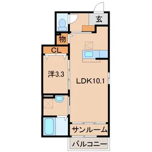 クレードルⅡ【1階】の間取り