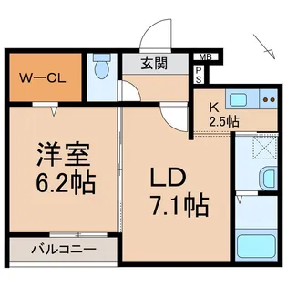 フジパレス新通Ⅲ番館【3階】の間取り
