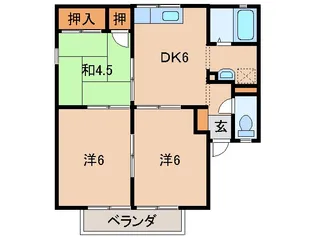 ヤマイチPLAZAサニータウン園部【2階】の間取り