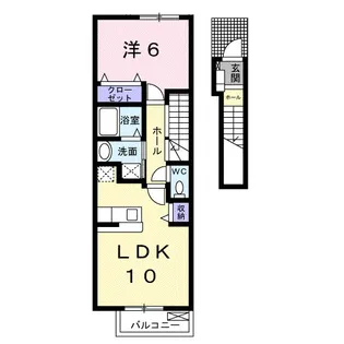 こうやリバーサイドヒルズⅠ番館【2階】の間取り