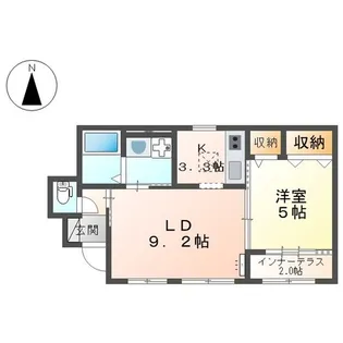 モイス・シャーム宮前【1階】の間取り