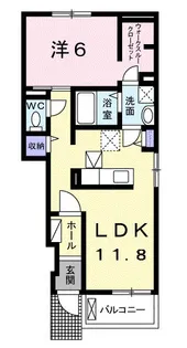 ブルースカイ【1階】の間取り