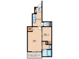 スカイエール【1階】の間取り