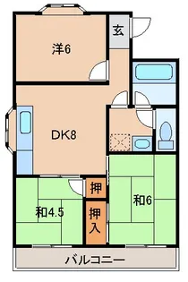 ヴィラ貴志川【2階】の間取り