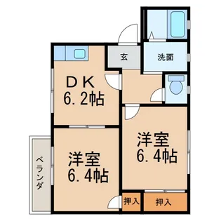 フレグランスフクイ【2階】の間取り