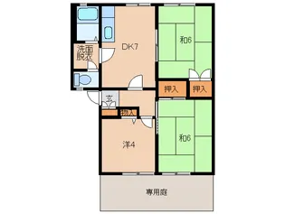 グリーンフル木ノ本【1階】の間取り