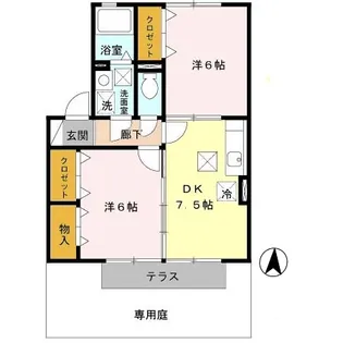 キャトルセゾン C棟【1階】の間取り