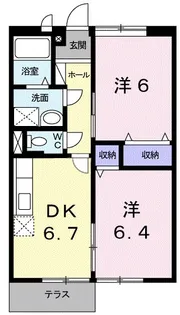 セレニティーFUJITAⅡ【1階】の間取り