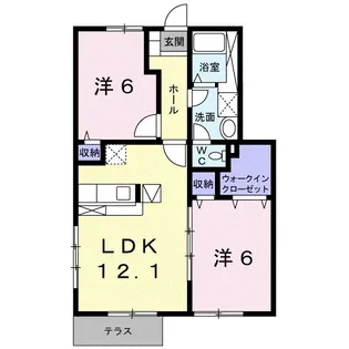 プリムヴェールⅠ【1階】の間取り
