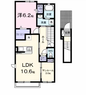 フロレゾンC【2階】の間取り