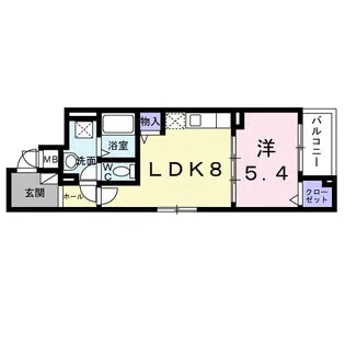 モンテリザイア紀和【2階】の間取り