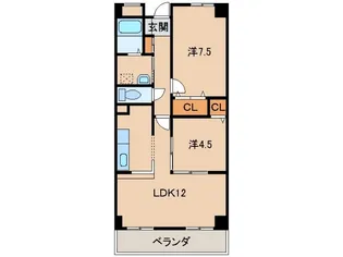 メゾン山水Ⅲ【3階】の間取り