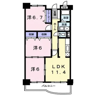 BrightHills H&K【1階】の間取り