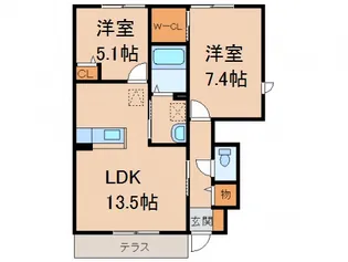 MAST COURT秋葉【1階】の間取り