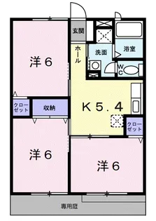 レスポワールⅡ【1階】の間取り
